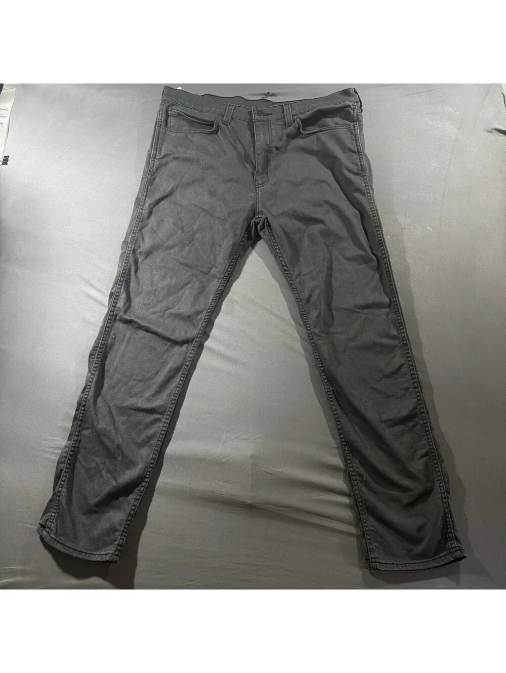 Levis 508 Regular Tapered Fit Mens Denim Jeans Dark Gray Charcoal Size 36x32